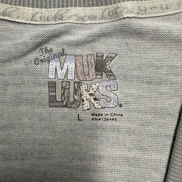 NWT MUK LUKS Butterknit Cardigan Women's Large Gray Lightweight Sweater NEW - Picture 2 of 7